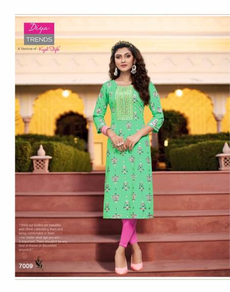 Victorias Vol 7 By Diya Trends Ethnic Wear Wholesale Embroidery Kurtis Catalog
